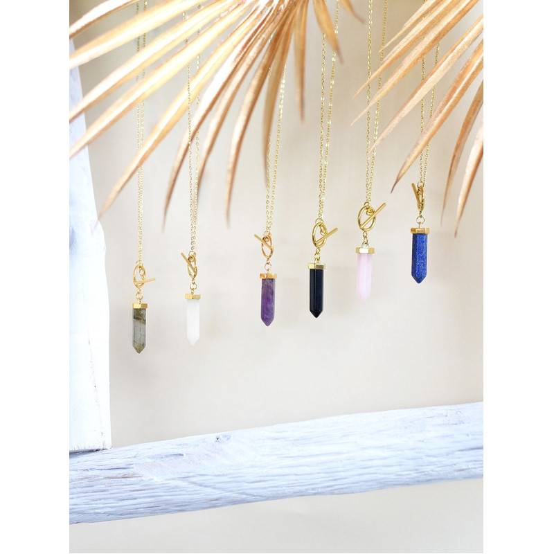 Colliers Pendules en pierre naturelle