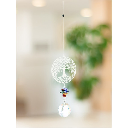 Mobile Attrape-soleil Cristal Arbre de vie 41 cm