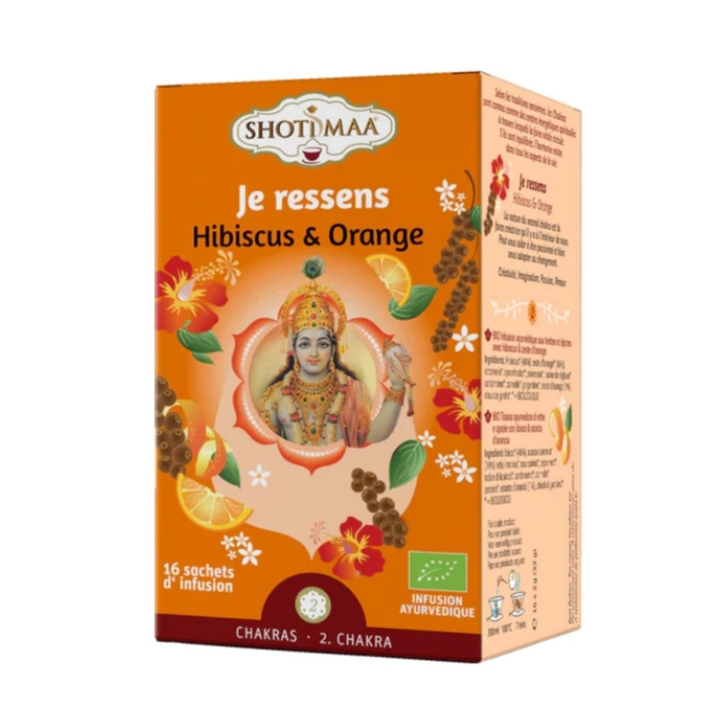 Infusion Bio Je Ressens Shoti Maa – Tisane Ayurvédique 2ᵉ Chakra