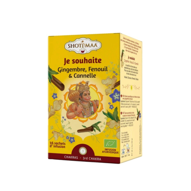 Infusion Bio Je Souhaite Shoti Maa – Gingembre Fenouil Cannelle
