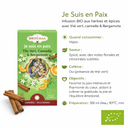 Infusion Bio Je Suis en Paix Shoti Maa – Thé Vert Cannelle Bergamote