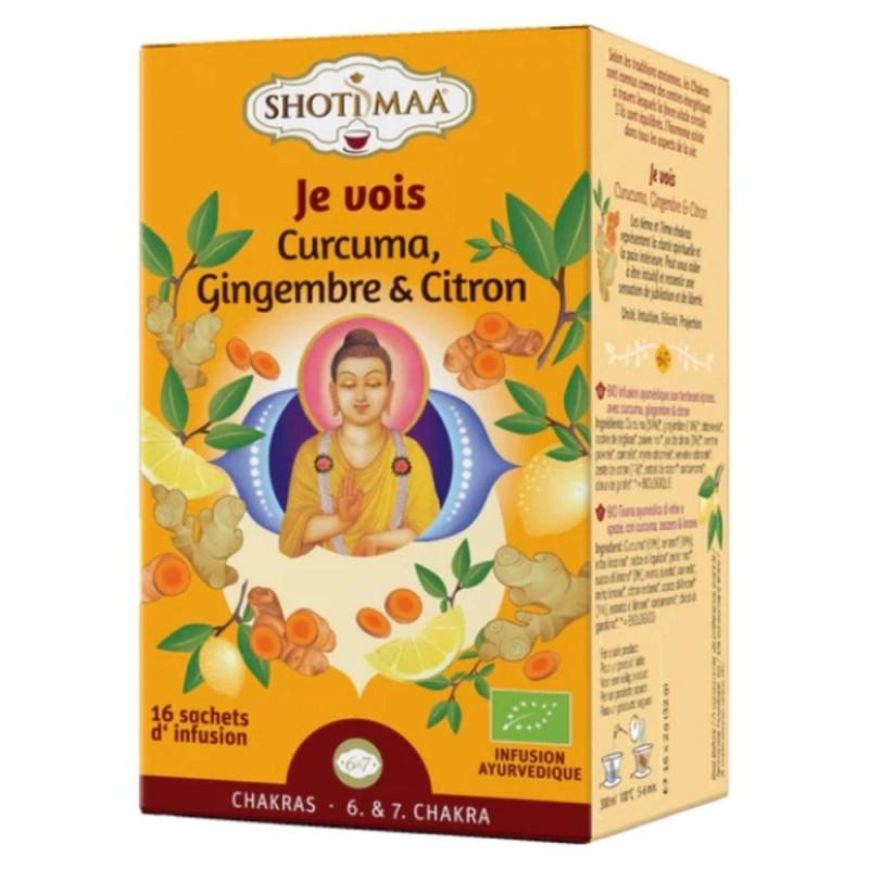 Infusion Bio Je Vois Shoti Maa – Curcuma Gingembre Citron