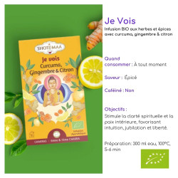 Infusion Bio Je Vois Shoti Maa – Curcuma Gingembre Citron