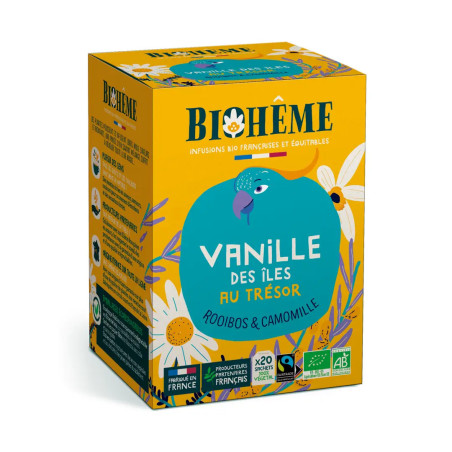 Tisane Bio Vanille des Îles – Rooibos & Camomille